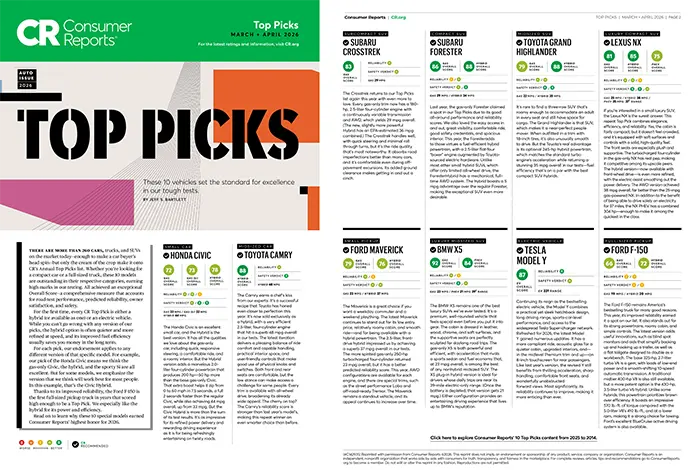 Consumer Reports Top Picks | DELLA Subaru of Plattsburgh in Plattsburgh NY