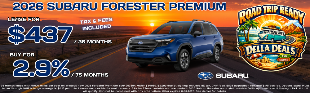 New Subaru Forester sale at DELLA Subaru near Burlington, VT