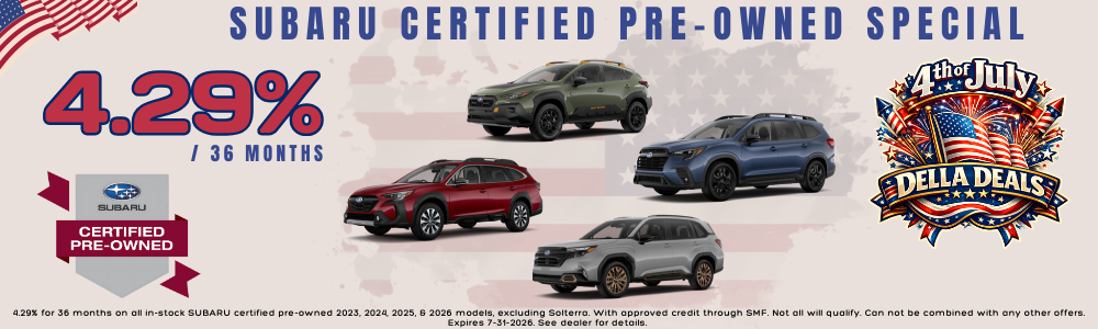 Subaru Certified Used Special Financing Rates