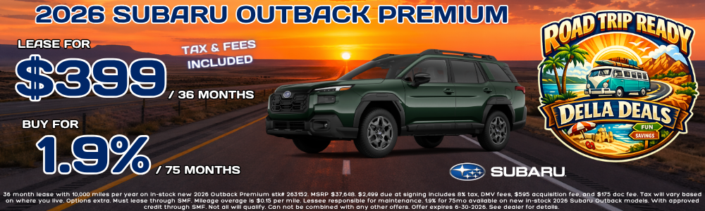 New Subaru Outback sale at DELLA Subaru near Plattsburgh, NY