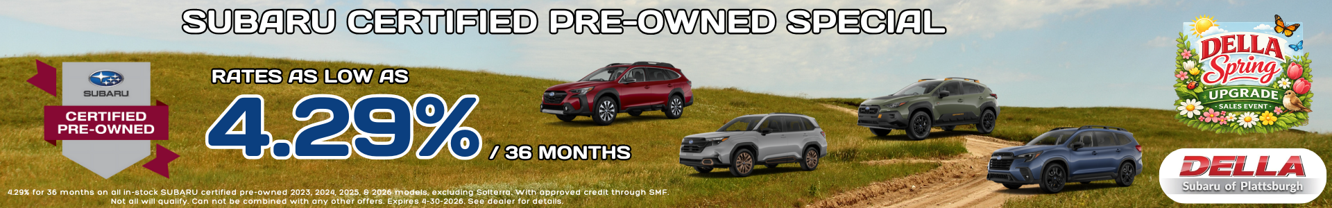 Subaru Certified Used Special Financing Rates