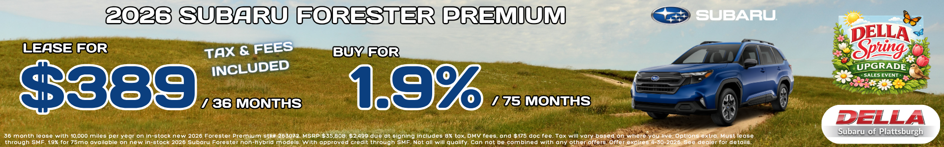 New Subaru Forester on sale near Burlington, VT