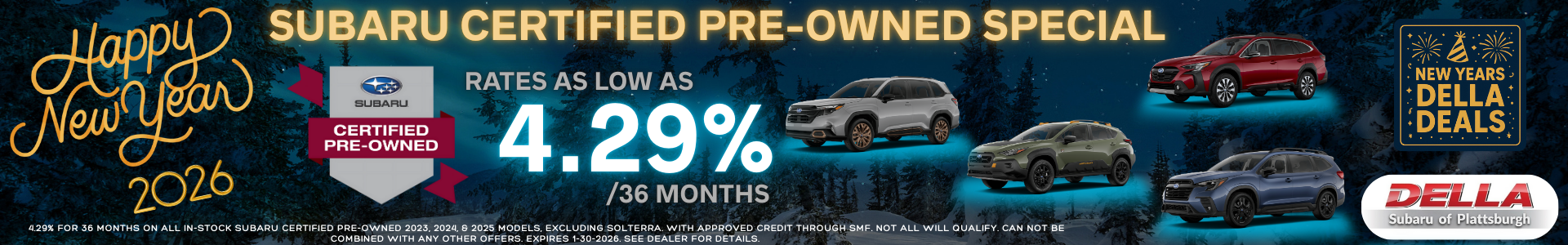 Subaru Certified Used Special Financing Rates