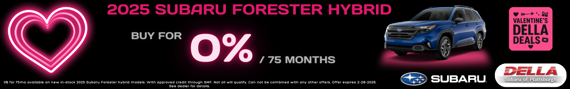 New Subaru Forester sale at DELLA Subaru near Burlington, VT