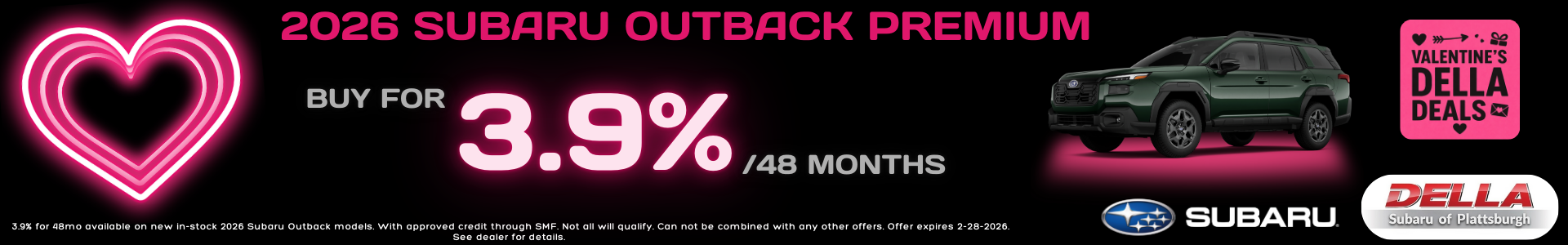 New Subaru Outback sale at DELLA Subaru near Burlington, VT