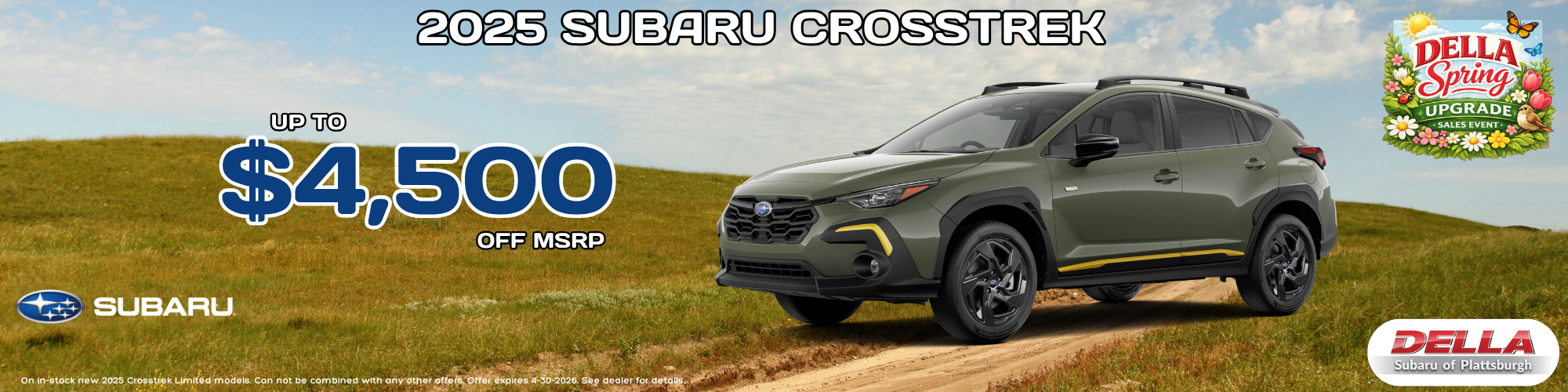 2025 Subaru Crosstrek sale at DELLA Subaru near Plattsburgh