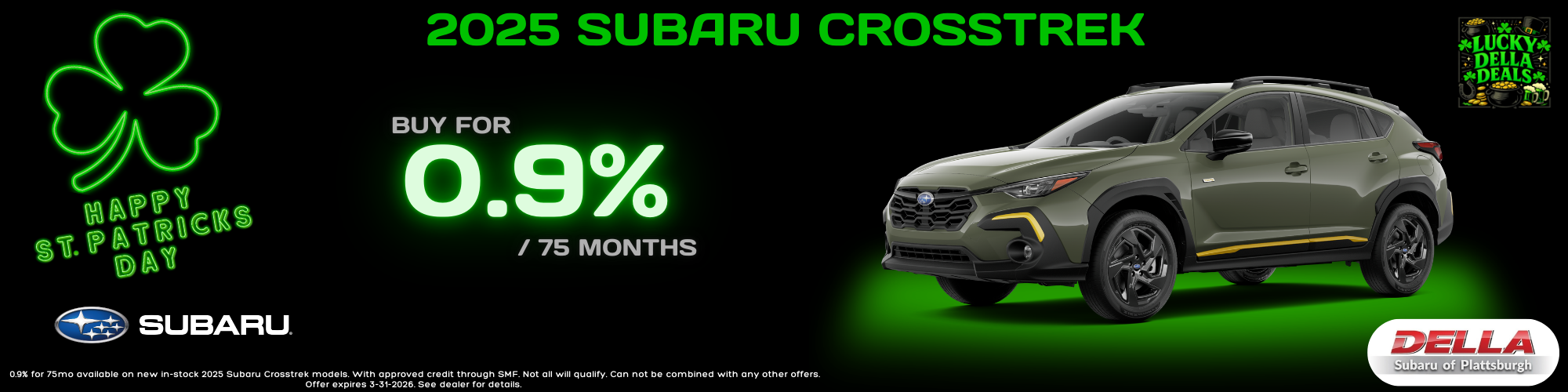 2025 Subaru Crosstrek sale at DELLA Subaru near Plattsburgh