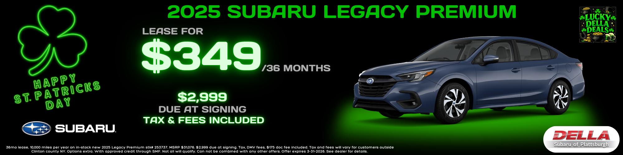 2025 Subaru Legacy sale at DELLA Subaru near Plattsburgh