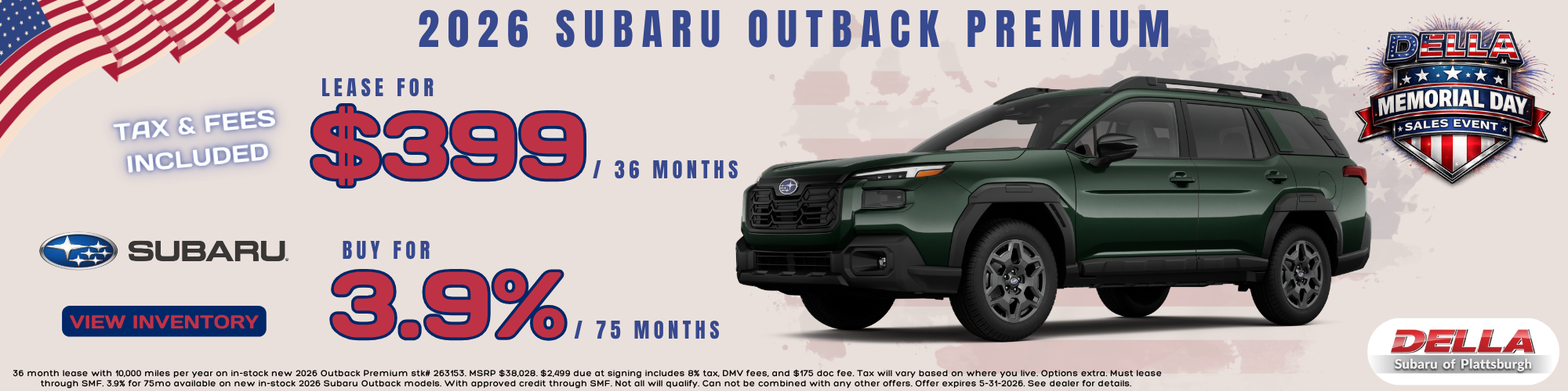 2026 Subaru Outback for sale in Plattsburgh