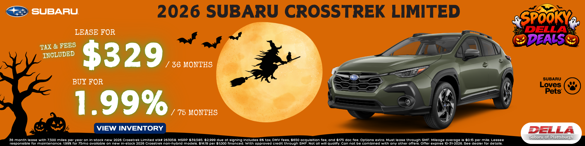 2026 Subaru Crosstrek sale at DELLA Subaru near Plattsburgh