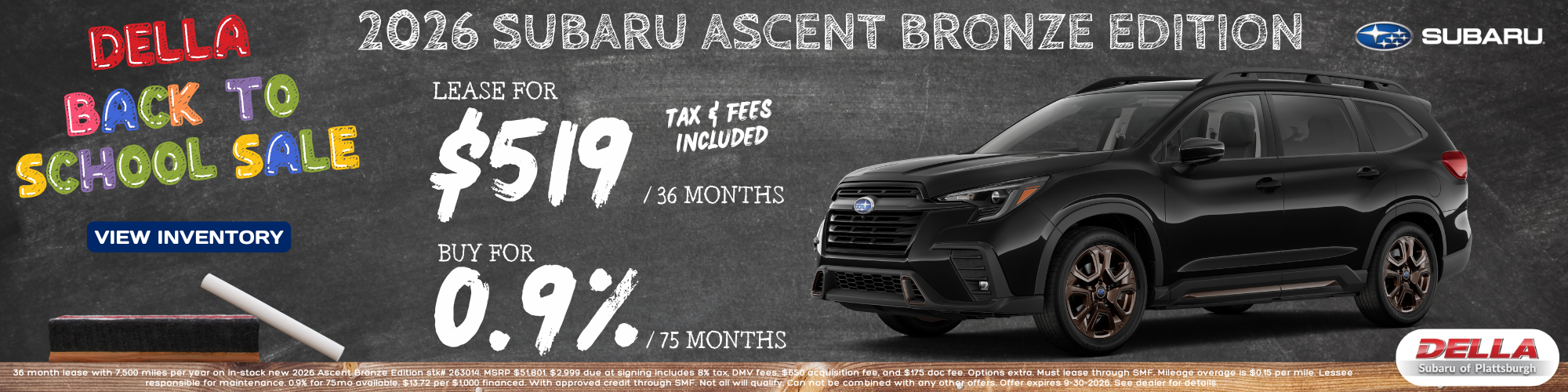 2026 Subaru Ascent Sale in Plattsburgh