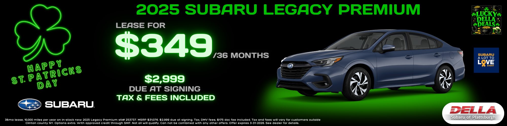 2025 Subaru Legacy sale at DELLA Subaru near Plattsburgh