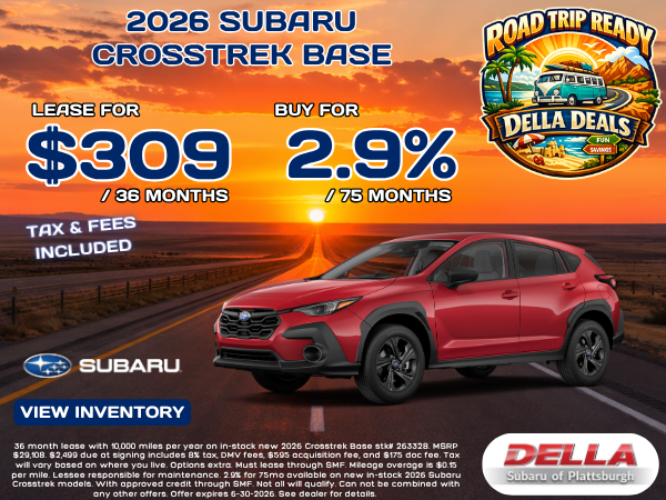 2026 Subaru Crosstrek sale at DELLA Subaru near Burlington