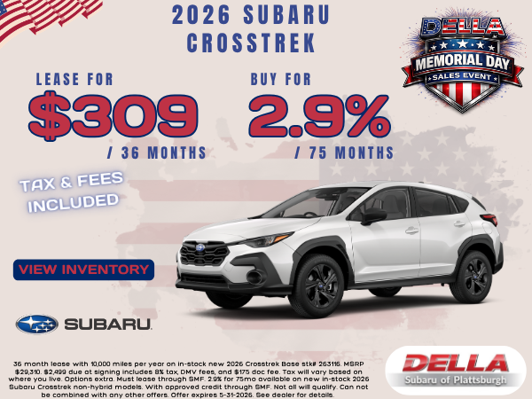 2026 Subaru Crosstrek sale at DELLA Subaru near Burlington