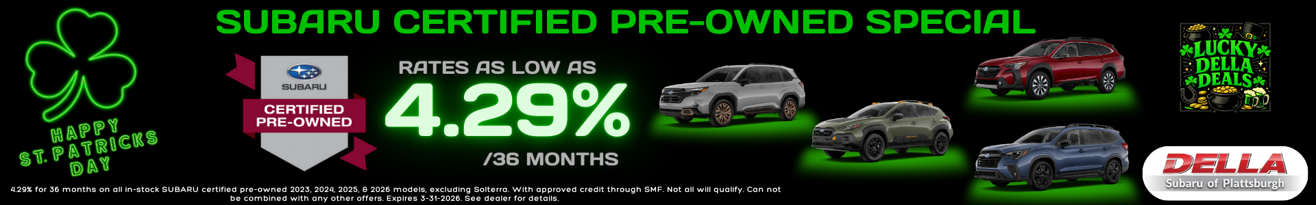 Subaru Certified Used Special Financing Rates